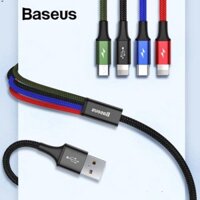 Dây sạc 4 đầu baseus - cáp sạc nhanh 3 in 1 iphone micro usb type c baseus