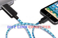 Dây sạc điện thoại chân Micro USB có đèn Led