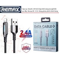 Dây Sạc Iphone Chính Hãng REMAX Rc 123I Tự Ngắt Điện Khi Sạc Đầy Hỗ Trợ Đèn Led Sạc Nhanh 2.4 - hàng chính hãng