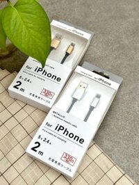 Dây sạc Iphone  dài 2m hàng Nhật - màu bạc