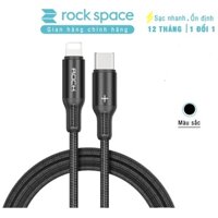 Dây Sạc iphone Rockspace R2 sạc nhanh PD 18W Type-C to dây dù,Bảo hành 1 năm