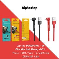 [DÂY SẠC KHUNG CHỮ L] Dây Cáp Sạc Điện Thoại Android, Iphone, Dài 1,2m, Dây Vải Dù, Đầu Kim Loại, Chất Lượng Tốt, Bền