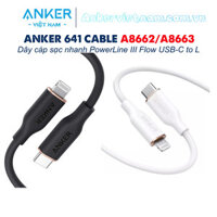 Dây Sạc Nhanh iPhone USB-C to Lightning 20W Anker PowerLine III Flow A8662 / A8663