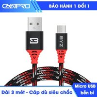 Dây sạc nhanh Micro USB dài 3 mét BYZ BC-090m