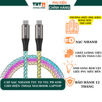 Dây Sạc Nhanh Tyc To Tyc X277C BWOO Cáp Sạc Nhanh Phát Sáng Cho Samsung Oppo Xiaomi Vivo..Laptop Macbook