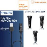 Dây Sạc USB Máy Cạo Râu Philips Series 3000 Chính Hãng S3108 S3208 S3243 S3242
