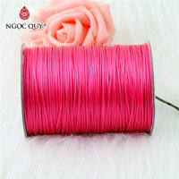 Dây sáp bóng thắt vòng tay đường kính 1,5mm cuộn 10m - Ngọc Quý Gemstones - Hồng