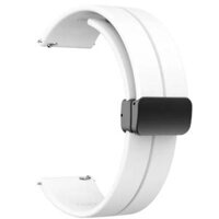 Dây silicon khoá nam châm màu đen dành cho đồng hồ Vivowatch 5 - Trắng,22mm