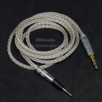 Dây tai nghe đồng mạ bạc OFC 1.0mm tết 8 - Sennheiser HD598/ HD560s