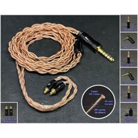 Dây tai nghe đồng OFC 1.2mm tết 4 - Connector Sennheiser  IE200, IE300, IE600, IE900 - AKG N5005