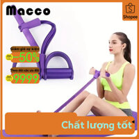 Dây tập bụng Dây kéo đàn hồi lực cản 4 ống cao su tập bụng tại nhà Thiết bị tập yoga dây căng Ống
