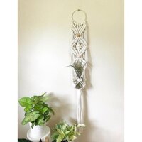 Dây tết macrame treo trang trí lọ hoa