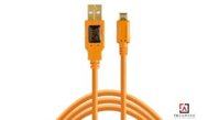 Dây TetherPro USB 2.0 A Male To Micro-B 5-Pin - Kết Nối Máy Ảnh Và Máy Tính - Laptop - PC - Macbook - iMac - Màu Cam - Dài 4,6m