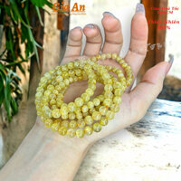 Dây thạch anh tóc vàng quấn 3 vòng/Dây đeo cổ đá phong thuỷ Gia An tài lộc bình an