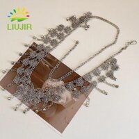 Dây thắt lưng kim loại LIUJIR Bạc thanh lịch dành cho nữ