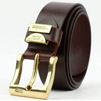 Dây thắt lưng nam da bò mặt đồng đúc hàng hiệu SVN-Levis
