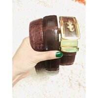 Dây thăt lưng nam da cá sấu cao cấp, da bụng liền lạc / Dây nịt nam. KHÔNG bán hàng dập vân cá sấu