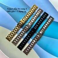 Dây Thép Đồng Hồ 2 Trong 1 Thép Đặc Không Gỉ Tặng Chốt  Dụng cụ tháo lắp - 22mm - Demi Vàng