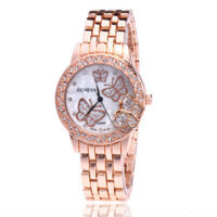 Dây thép nữ vỏ đồng hồ mặt bướm nước kim cương Phụ kiện đồng hồ nữ Anh