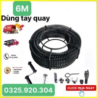 Dây thông cống 6m dây dùng tay quay: 6m dây phi 16, 6 đầu thông và 1 tay quay ,dây thông tắc ,dây lò xo, thông bồn cầu