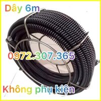 Dây thông tắc cống, đường ống ,đường kính 16mm dài 6m  lò xo cao cấp với chất liệu mangan cao cấp siêu bền