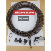 dây thông tắc cống phi 16 dài 8 mét (đầy đủ phụ kiện)