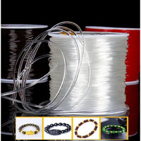 Dây Thun Co Giản, Dây Cước Đàn Hồi Xỏ Chuỗi Hạt size 1mm dài 100m - Trắng - 1mm dài 100m