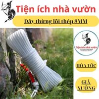 Dây Thừng Lõi Thép Cứu Hộ,Dây Thừng Leo Núi Dày 8mm Có Thể Nối Dài 2 Đầu Chắc Chắn 10-30M.