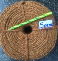 Dây Thừng Xơ Dừa 5mm Loại 1 Cuộn 200m Dây Được Quấn Săn Hơn