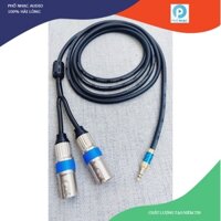 Dây tín hiệu 1 đầu 3.5mm ra 2 đầu Canon đực - Dây cáp chuyển từ jack 3.5 ly ra 2 đầu jack Canon chống nhiễu - Dây Sommer