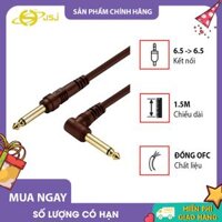 Dây tín hiệu 2 đầu 6 ly (6.5mm) JSJ 411D dài 1.5m dây nối liền mạch đầu cắm mạ vàng chống oxy hóa lớp bảo vệ PVC đầu ra ổn định giảm tiếng ồn gấp đôi và khả năng chỗng nhiễu mạnh chất lượng âm thanh hoàn hảo