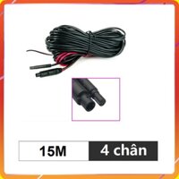 Dây tín hiệu 4 chân kết nối camera hành trình và camera lùi dài 15m PH-4P15Y - Kèm bộ chuyển nguồn 24V sang 12V - HÀNG C
