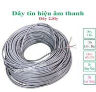 Dây tín hiệu âm thanh chống nhiễu 3 lõi loại thường, dây 2.8mm, giá 1 mét