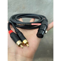 Dây tín hiệu canon XLR đực hoặc cái ra 2 Av đực. Dây chuyển canon cái sang 2 AV DIY 0.5M đến 5M - Cáp XLR ra RCA