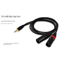 Dây tín hiệu chuyển 2 đầu Canon đực ra đầu 3,5mm cho loa kiểm âm với điện thoại Chính Hãng (dài 2m)