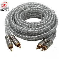 Dây tín hiệu hoa sen AV 4 đầu (2 ra 2) lõi đồng cao cấp lớp bạc bọc chống nhiễu dùng kết nối các thiết bị âm thanh.