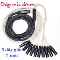 Dây tín hiệu micro drum 5 rắc dài 7m