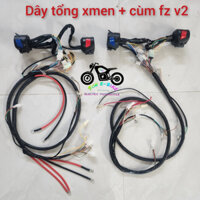 Dây tổng xmen,dây tổng xe điện xmen kèm cùm fz v2 làm sẵn.(đổi nguồn 12vold phía sau)