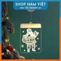 Dây Treo Đèn LED 3D Hình Cây Thông, Chuông Trang Trí Giáng Sinh, Noel - Chính Hãng NAVIVU - CN-Santa Clause