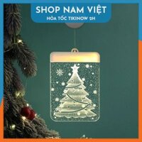 Dây Treo Đèn LED 3D Hình Cây Thông, Chuông Trang Trí Giáng Sinh, Noel - Chính Hãng NAVIVU - CN-Cây thông 2