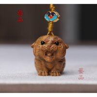 Dây Treo Điện Thoại Bằng Gỗ Đàn Hương Xanh Lá Hình Hổ Phát Sáng Chiều Cao 3cm