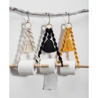 Dây treo giấy vệ sinh Macrame Paper towel holder - Đen