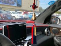 Dây treo gương ô tô may mắn hình quả bầu hồ lô bằng đồng có lọ đựng nước hoa bên trong (DT05)