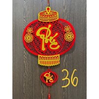 Dây Treo nhung đỏ  LỒNG ĐÈN CHỮ PHÚC TL36 Trang Trí Tết