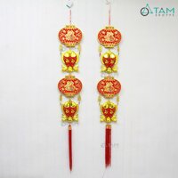 Dây treo Tết lồng đèn song ngư cỡ lớn D145cm T-DTRT-60 TAN