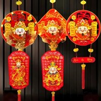Dây Treo Tết thần tài lắc đầu Đèn Led vàng 3 chế độ Treo Trang trí may mắn tài lộc