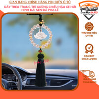 Dây Treo Trang Trí Gương Chiếu Hậu Xe Hơi Hình Đài Sen Đá Pha Lê