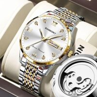 [Đáy trong suốt cơ học] Tourbillon rỗng tự động rỗng tự động mạ kim cương phát sáng chính hãng nhập khẩu Thụy Sĩ