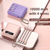 Dây tự động mini có thể tháo rời ngân hàng điện ba dây 20000 mAh ngân hàng điện di động