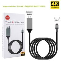 Dây Type C to Hdmi 4k 60HZ 30HZ cho Macbook 2016 2017 Lumia 950 samsung Tab S S8 S8+ note 8...